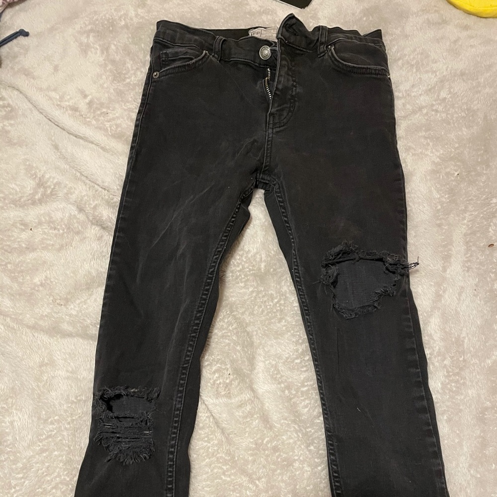 black free people skinny jeans